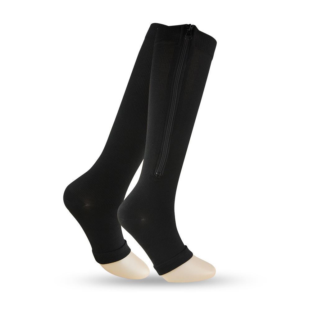 Black zipper socks