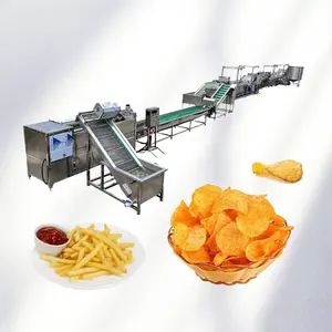 Potato Chips Making Machines Frozen French Fries Production Equipment Frozen Potato Sticks Processing Line