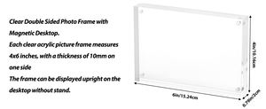Cadre <span class=keywords><strong>photo</strong></span> magnétique N52 en acrylique transparent épais double face pour bureau, supporte la taille et le logo personnalisés - Product Image 2