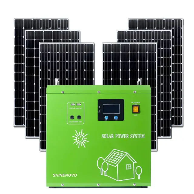 ポータブルミニ太陽光発電システムバックアップ500w製造オフグリッドソーラーパワーシステム家庭用インド