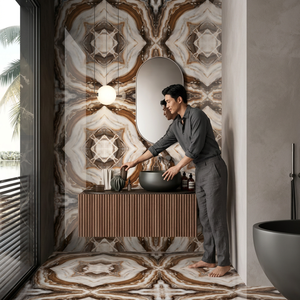 Baldosas de Porcelana para Exteriores Infinity Brown, 600x1200mm, Antideslizantes, Tipo Piedra - Product Image 6