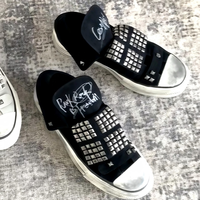 Vente en gros de baskets à tige haute cloutées |   Chaussures plateforme Punk Rock |   Logo personnalisé, fabrication OEM, directement de l'usine