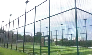 Malla de Alambre Recubierta de Verde para Campos Deportivos, Valla de Cadena de Eslabones de Diamante para el Perímetro de Canchas de Tenis, Venta al Por Mayor - Product Image 2