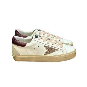 Classique rétro Super Star avec étoile verte rose en cuir véritable talon sport Design Ballstar femmes Sneaker chaussures de marche pour dames - Product Image 3