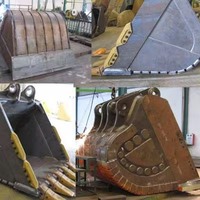Godet de pelle hydraulique 2,5 m³ pour roche, godet minier robuste pour roche dure avec services personnalisables 20t 30t 40t