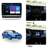 Autoradio universel 10 pouces, lecteur DVD de voiture, navigation GPS, écran IPS, unité centrale 4 cœurs, amplificateur, Carplay, Android Auto
