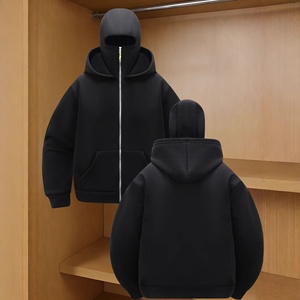 <span class=keywords><strong>Felpa</strong></span> con Cappuccio da <span class=keywords><strong>Uomo</strong></span> con Zip, Nuova Moda Primavera 2025, Stile Streetwear, 250g, Doppio Cappuccio, in Poliestere, Vestibilità Ampia - Product Image 1
