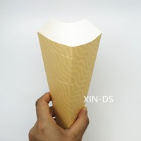 Porte-papier cône frites crêpes boîte alimentaire avec partie sauce