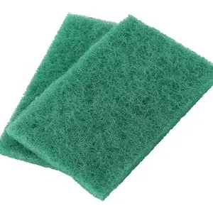 DH-C1-2 kitchen dish washing wire w90 scouring pads soft sponge with handle green scrub handled sponge for dishes cleaning