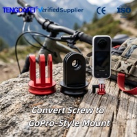 Adaptateur universel en aluminium TENGDAFEI avec vis 1/4 pour accessoires Hero, pour support d'extension Osmo Action Insta360 Vlog