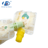Op maat gemaakte drankenverpakkingen met tuit voor babyvoeding, lekvrije kleine zakjes met tuitje