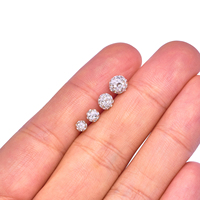 Boucles d'oreilles G23 en titane 16G, boule disco scintillante, zircon cubique, cristal recouvert d'époxy, pavé de cristaux, pour piercing tragus, hélix, lobe