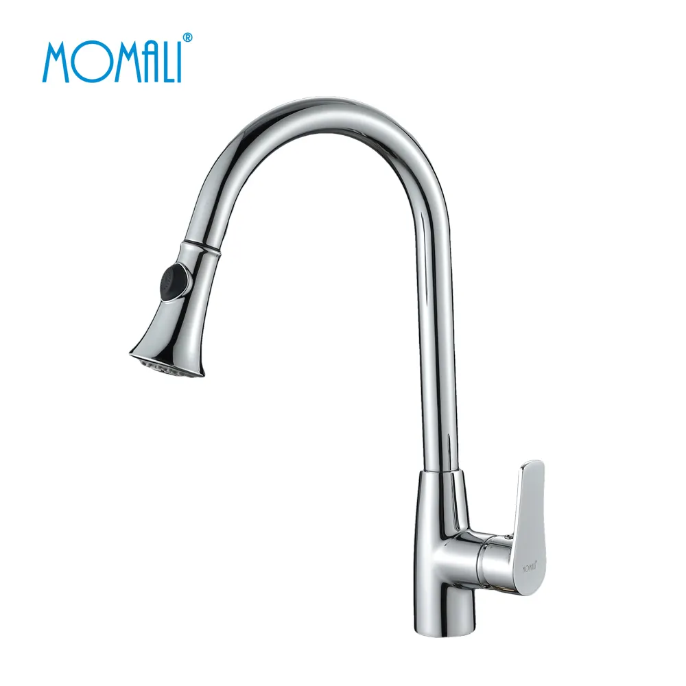 Momali premium bathroom adjustable flexible tap with sprayer spray head spout sink pullout pull-out pull out down kitchen faucet