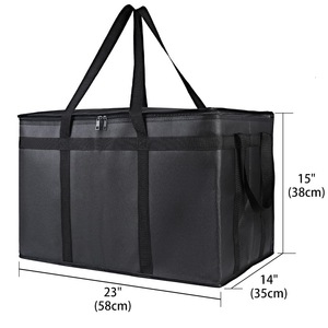 Borse Termiche Riutilizzabili per la Spesa, Borsa per Consegna Cibo Caldo/Freddo, Pieghevole con Chiusura a Cerniera - Product Image 2