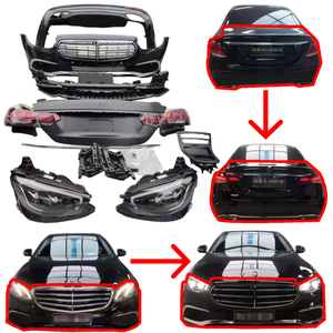 Kit carrosserie complet Plug-and-play pour pare-chocs de voiture, mise à niveau vers l'édition Administrative pour Mercedes-Benz W213, E200, E260, E300, <span class=keywords><strong>E350</strong></span>, phare - Product Image 1