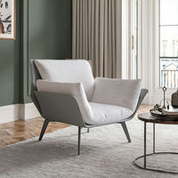 Fauteuil de lecture confortable rembourré, fauteuil de salon moderne, fauteuil inclinable de loisirs, canapé simple, chaise de bureau ou de chambre douce