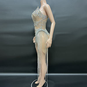 โนแวนซ์ ดรอปชิปปิ้ง ไปบราซิล ชุดเดรสปักเลื่อมเพชร แนวรันเวย์ เซ็กซี่ สำหรับออกงานกลางคืน ปี 2023 ชุดราตรีคนดัง ชุดออกงานหรูหราสำหรับผู้หญิง - Product Image 2