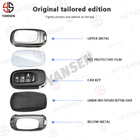Housse de protection pour clé de voiture en alliage de zinc et fibre de carbone pour Honda Civic CRV Accord CR-V Pilot 2020-2026, accessoire intérieur