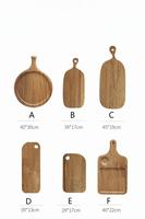 Nouveauté : Plaque en noyer d'Amérique du Sud, acacia et ébène, écologique, épaisseur 1,5 cm, planches à découper pour pizza, sushi, pain, assiettes à dîner