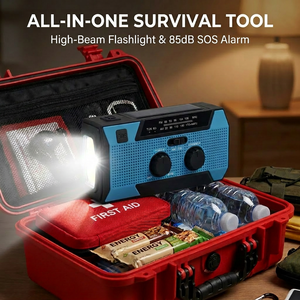 Radio de Emergencia Solar Family Safety Guardian de 5000 mAh con <span class=keywords><strong>Puerto</strong></span> USB-C para Preparación en Caso de Corte de Energía en el Hogar Durante Incendios - Product Image 6