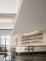 Lustre LED moderne abstrait circulaire en acrylique et métal, idéal pour les halls d'hôtel, les bureaux de vente, les atriums et les réceptions de clubs