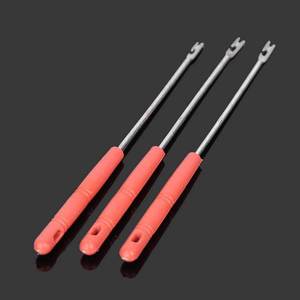 Ensemble de 3 extracteurs de hameçons Famous Enterprises, pointe métallique, poignée rouge, accessoire de pêche pour pêcheurs - Product Image 1