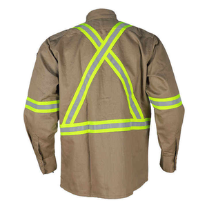 Alta visibilidad ANSI Clase 2 Impermeable Logotipo personalizado Nylon Algodón FRC Resistente al fuego FR Soldador Camisas DE TRABAJO ignífugas - Product Image 4