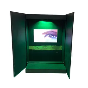 Scatola per schermo LCD con stampa di dimensioni personalizzate scatola regalo Video LCD per la commercializzazione con luce a LED e intarsio per mettere il trofeo