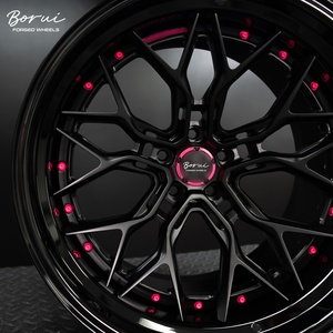 Borui 2 mảnh T6061 bánh xe hợp kim 5x114.3 5x120 sâu lõm 16 17 18 19 20 21 22 23 24 inch bánh xe sợi Carbon cho xe đua - Product Image 2