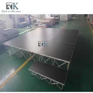 Plateforme de scène pliable en aluminium, scène portable pour événements et mariages, montage au sol, légère, pour extérieur - Product Image 6