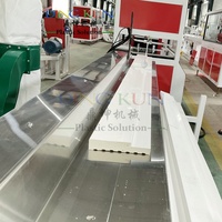Machine à extruder les profilés de fenêtres et de portes en PVC (plastique) très demandée / Ligne d'extrusion de profilés de fenêtres/portes en PVC