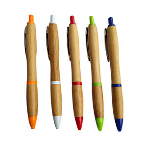 Bolígrafo de Bambú y Paja de Trigo con Logotipo Personalizado, Económico, Ecológico, Retráctil - Product Image 2