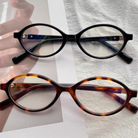 QUEJOEY Montura de gafas ópticas ovaladas de estilo coreano para mujer, gafas con bloqueo de luz azul, ultraligeras, listas para prescripción médica