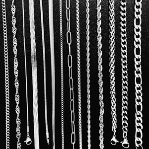 Vòng Cổ Xích Miami Cuba Xoắn Chắc Chắn Tùy Chỉnh Vòng Cổ Bằng Thép Không Gỉ PVD Vàng 18K Dây Xích Liên Kết Figaro Rắn Cho Nam Nữ - Product Image 2