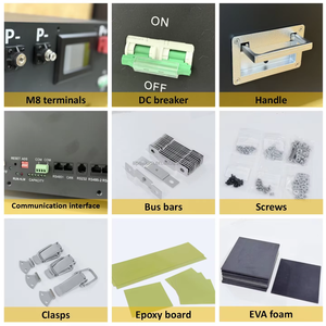 กล่อง DIY ของยุโรปเครื่องตัดไฟฟ้ากระแสตรงแบบ M8เครื่อง Lifepo4 V19 15kwh BMS 16S 48V 51.2V <span class=keywords><strong>EVE</strong></span> Mb31ชุด314ah แบบทำมือ V3กล่องเคลื่อนย้ายได้สีดำ - Product Image 4