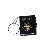 Mini porte-clés religieux anglais chrétien mignon en gros Mini chaînes de livre de la Sainte Bible Porte-clés