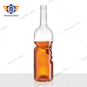 Custom LOGO <strong>Label</strong> 750 ml 75 Cl Frosted Blue V-shaped Wine Glass Bottle Fancy Empty Thin High Glass <strong>Vodka</strong> Bottles - Product Image 2