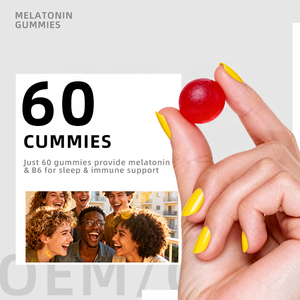 メラトニン グミ ビタミン<span class=keywords><strong>B6</strong></span>配合 ストロベリー風味 60粒入り 骨密度改善 1回分2粒 大人用サプリメント |   OEM/ODM プライベートブランド - Product Image 4