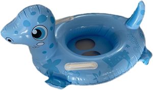 Flotador de natación para niños de verano con asa y asiento, para actividades entre padres e hijos, diseño de dinosaurio realista de dibujos animados en colores vibrantes, salvavidas de PVC para bebés, en stock. - Product Image 3