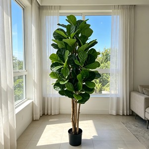 Wholesale Real Wood Stem Fiddle Leaf Fig <b>Tree</b> – <b>Artificial</b> Ficus Lyrata, Evergreen & Durable for Indoor Decor - Product Image 6
