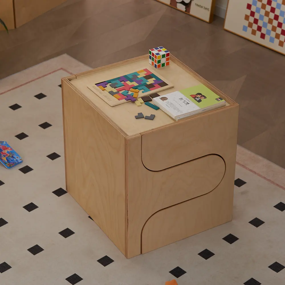 Table de jeu Montessori écologique en bois pour bébé, ensemble de meubles pour enfants, tabouret pour garçons et filles, ensemble de bureau