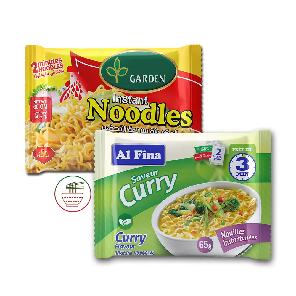 2 minutos de fideos Halal superventas de alta calidad Han Ramen pollo sabor al curry bolsa instantánea fideos