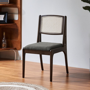 Silla de Comedor Tejida para Restaurante Bistro con Cojín, Silla Ergonómica para Comedor de Casa de <span class=keywords><strong>Playa</strong></span>, Económica para Restaurante CJ-027 - Product Image 3