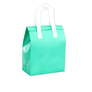 Sac isotherme non tissé en gros pour le déjeuner, sac à main thermique isolé en non-tissé écologique avec fermeture éclair et logo personnalisé - Product Image 3