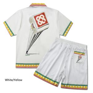 2025 è durato camicie da <span class=keywords><strong>uomo</strong></span> stampate digitali e pantaloncini in Rayon di seta di alta qualità camicie stampate a maniche corte Vintage per gli uomini - Product Image 3