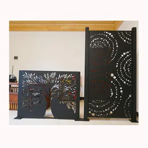 Custom Decorative Laser Cut Board Decorative Partition And Outdoor Metal Privacy Screens