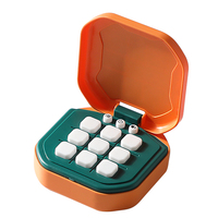 JUNRONG Jeu électronique portable Tic Tac Toe pour enfants, console de puzzle lumineuse, jeu de combat 2 joueurs, jouet éducatif stimulant l'esprit, cadeau