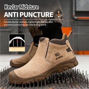 <span class=keywords><strong>Chaussures</strong></span> de sécurité anti-chaleur extrême <span class=keywords><strong>pour</strong></span> hommes, avec embout en acier, résistantes aux scories, neutralisant l'électricité statique, haute adhérence, vulcanisées - Logic Pro - Product Image 5