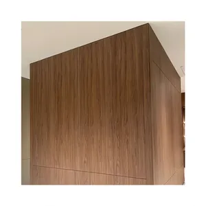 Panel dinding arang bambu Interior Film perak logam Pet 5mm 8mm ketebalan emas metalik lapisan kayu arang bambu dalam ruangan