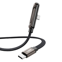 Cable Trenzado de Nailon de 240w con Soporte para Teléfono, Caja de Color, Transferencia de Datos, Cargador Rápido para Laptop, Multiángulo para Teléfono 17 y Jugadores de Videojuegos